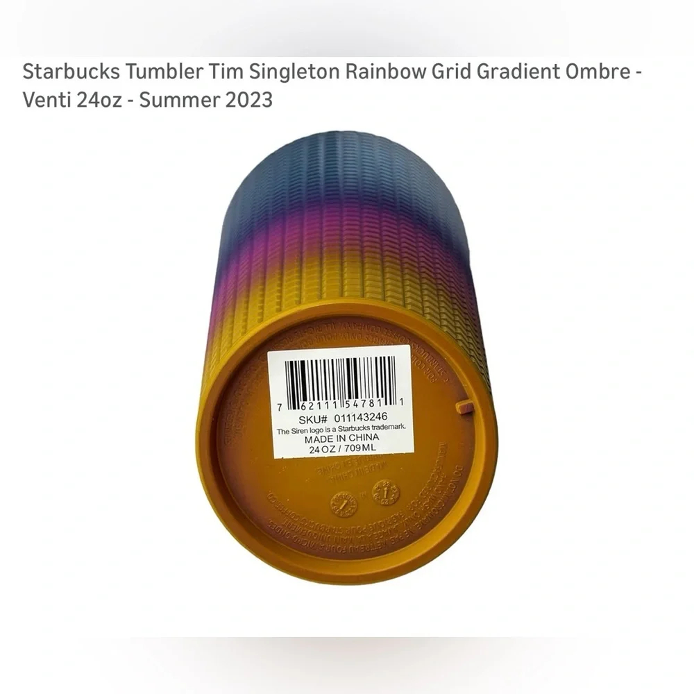 NEw Starbucks Blue and Purple Ombre Tumbler 24OZ